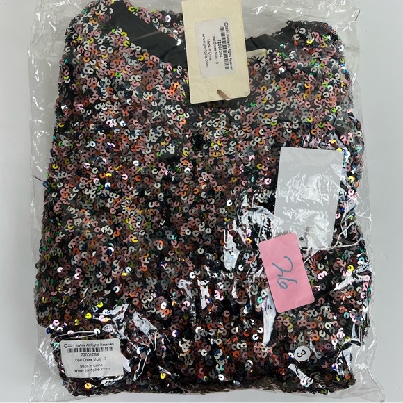 Joyfolie | Festive Special Occasion Sequin Opal Dress Multicolor | 3 - Picture 9 of 12